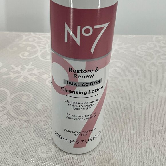 No7 Restore & Renew Dual Action Cleansing Lotion & Instant Results Nourishing Hy - Picture 5 of 9